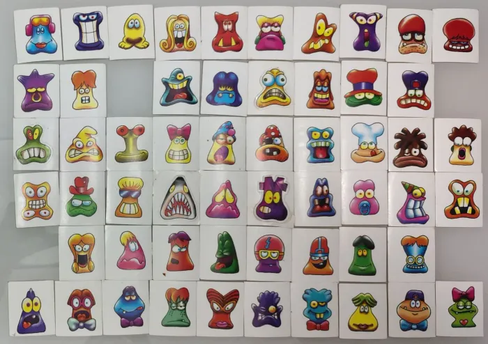Lote 56 Figurinhas Antigas Gogos Crazy Bones 