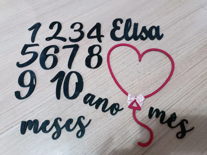 Letreiro Mesversário Elisa