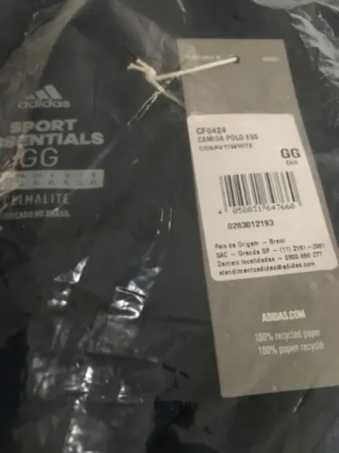 Camisa Adidas Nova Lacrada Etiqueta Modelo Clássico Climalite Azul Navy. GG.