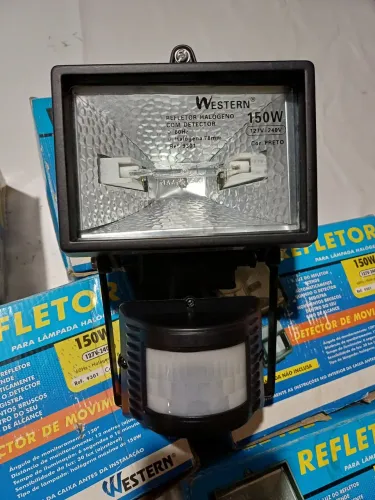 Holofote com sensor, detector movimento luminoso