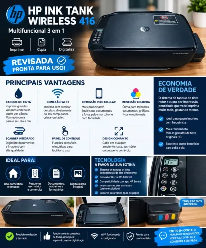 Impressora Hp Ink Tank wireless 416