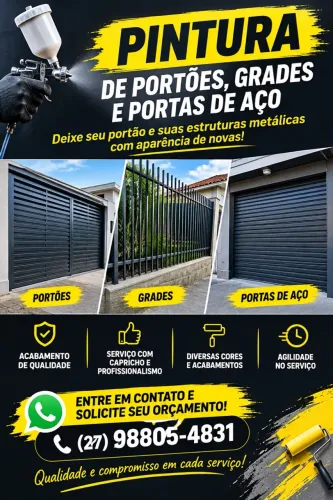 ? Pintura de Portões, Grades e Portas de Aço | Qualidade e Ótimo Acabamento!
