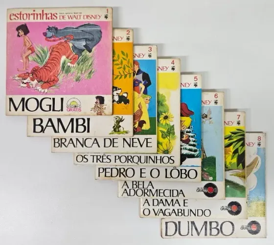 Coleção 'Estorinhas de Walt Disney' - Títulos 1 ao 8 - Anos 70