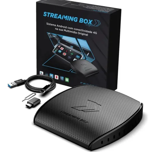 Streaming Box Light Ultima Versão Faaftech Car Play E Android Auto Sem Fio