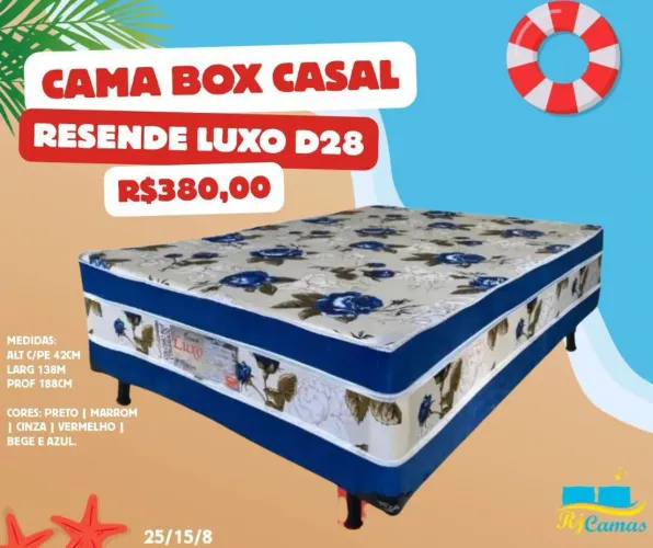 Cama box casal luxo D28 (Pague na entrega)