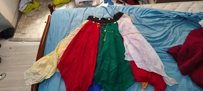 Fantasia Adulto de cigana. Tamanho 44. Saia + blusa