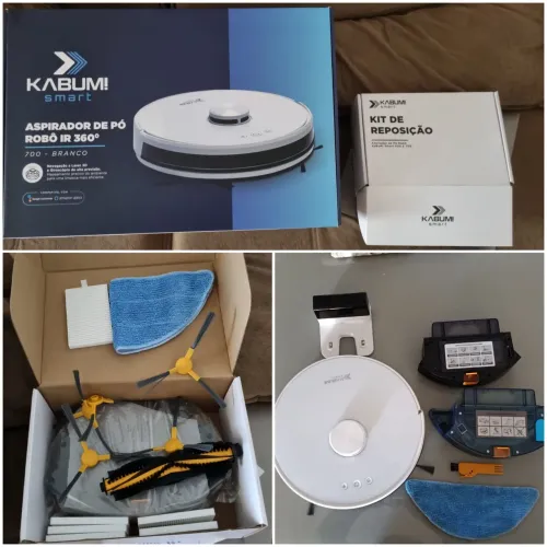 Robô KaBuM! Smart 700 Aspira Pó e Passa Pano!