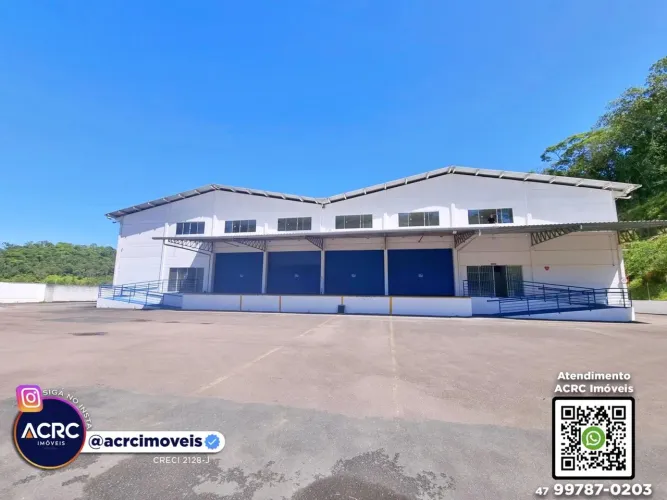 ACRC Imóveis - GL00408 - Galpão com acesso a BR 470 a Venda no Bairro Fortaleza em Blumena