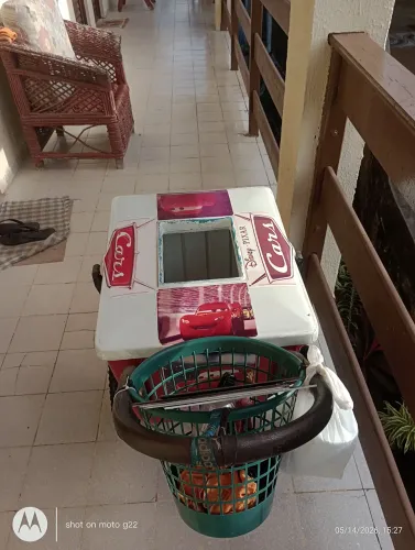 Vende -se um carrinho de picolé personalizado McQueen e um freezer esmaltec em bom estado 