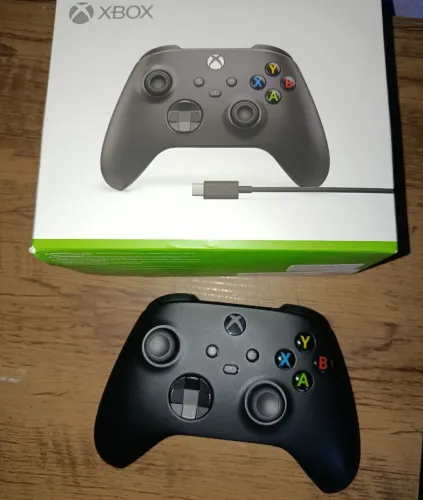 Controle Xbox Original + Cabo USB + Caixa