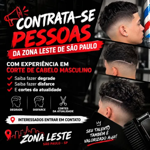 Contratamos Barbeiros Salão na Vila Formosa