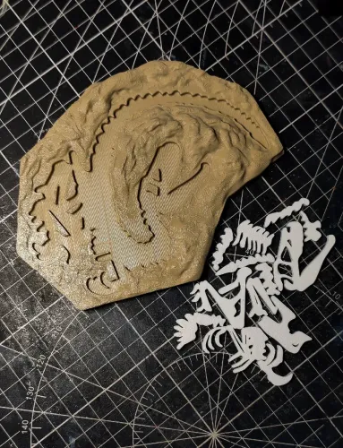 Cartão Quebra Cabeça 3D Fóssil de Dinossauro