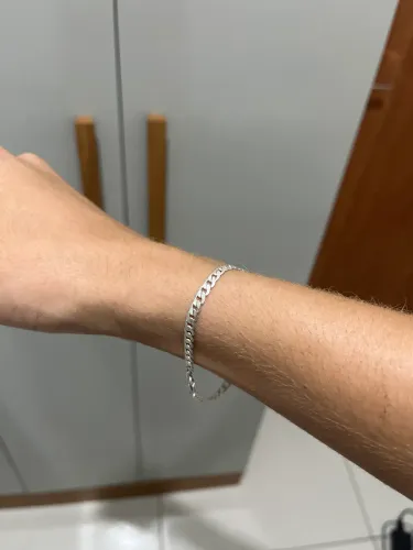 Cordão de prata de 3,5ml + pulseira