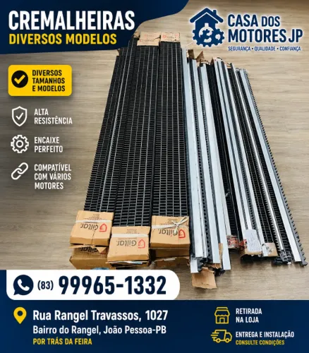 CREMALHEIRA PARA MOTOR DE PORTÃO DE GARAGEM GILTAR 1,46 METROS UNIVERSAL