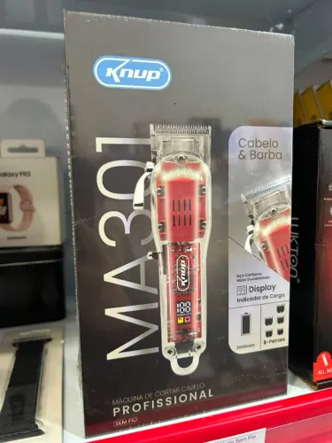 Máquina Recarregável de Cabelo e Barba Profissional