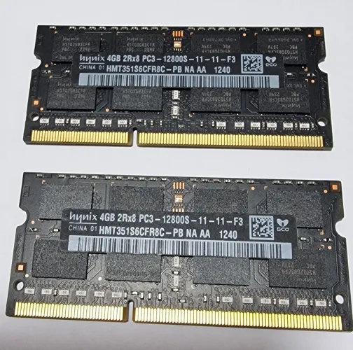 Memorias 04Gb DDR3 12800s Mac - 02 peças