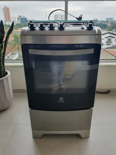 Fogão 4 bocas Electrolux Cinza Escovado - Usado