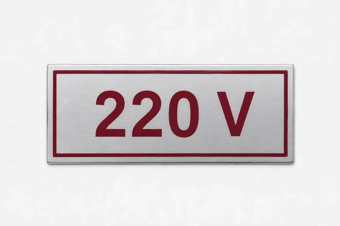Placa adesiva identificação de tomada 220 v. 0,8 cada. Vendo a partir de 40 unidades.  