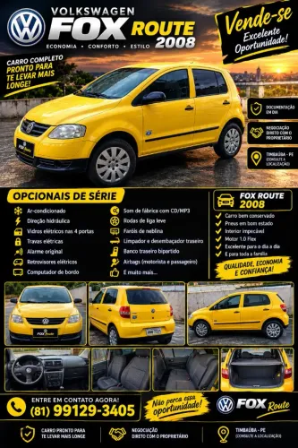 Volkswagen Fox Route 1.0 MI Total Flex 8V 5P 2008