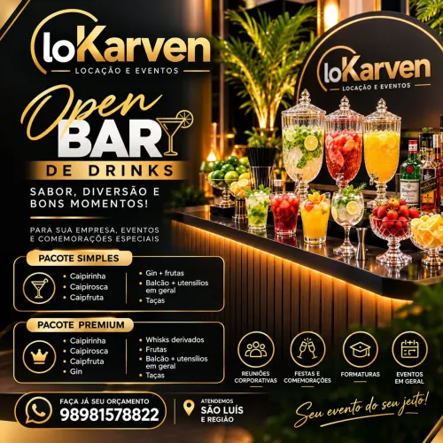 BARMAN, DRINKS FESTAS DE ANIVERSÁRIO E EVENTOS CORPORATIVOS