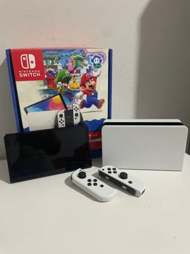 Nintendo Switch oled branco - IMPECÁVEL - 64 gb