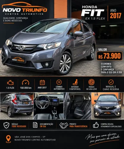 Honda Fit EXL 1.5 Flex/flexone 16V 5P AUT 2017