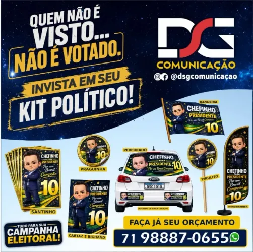 KIT POLÍTICO PARA CAMPANHA ELEITORAL 2026