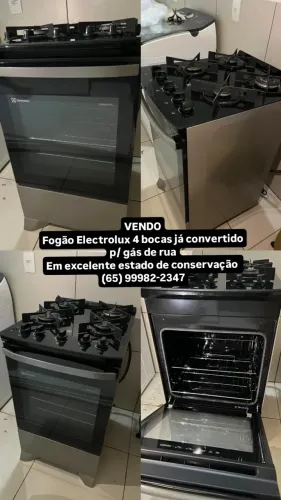 Fogão Electrolux 4 bocas Efficient com PerfectCook Prata em excelente estado