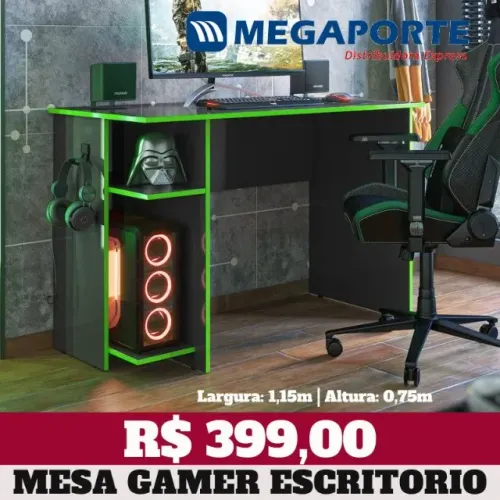 Mesa de Escritório Escrivaninha Gamer (NOVO) Entrega Grátis!