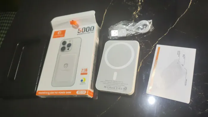 Powerbank por indução 5.000mAh - já é o menor preço