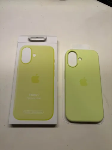 Capa Oficial MagSafe IPhone 17 Amarelo-Neón