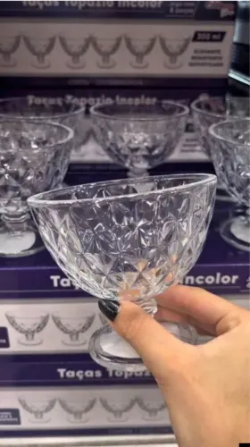 Jogo de taças Topazio Sobremesa incolor 300ml (em casa tem glass)