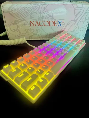 Teclado Mecânico Gamer Nacod Ajazz NK61 Branco ou preto