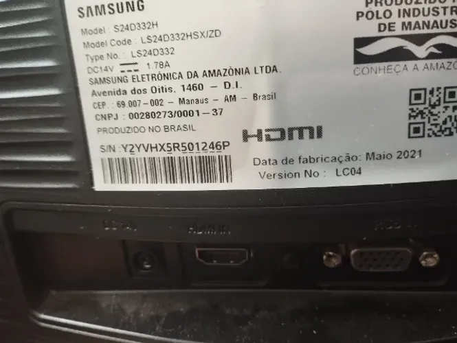 Monitor Gamer ultra rápido de 1ms Samsung 24" FHD, HDMI, VGA