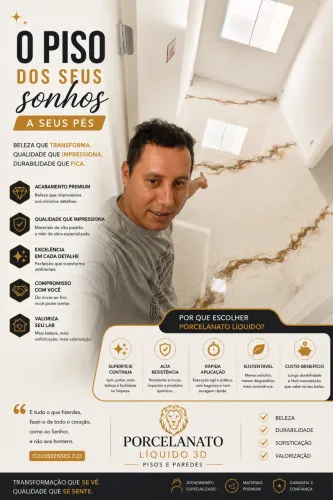 Porcelanato Líquido sem quebra quebra e sujeira