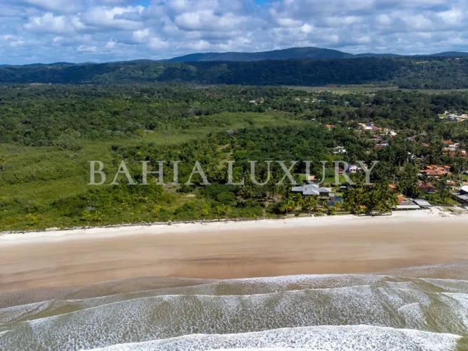 Terreno pé na areia, Praia do Sargi. 40 m de praia, rio Sargi e 21.200 m2
