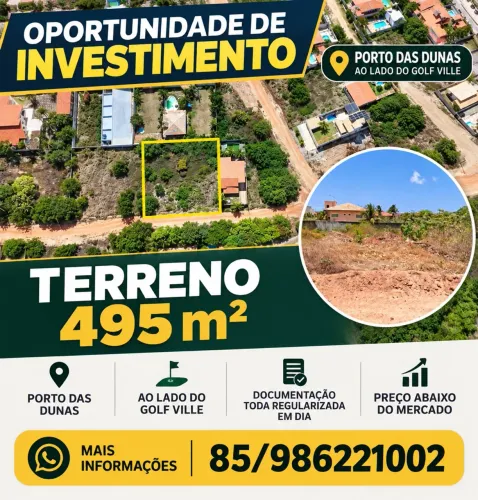 Terreno lote em porto das dunas ( oportunidade )
