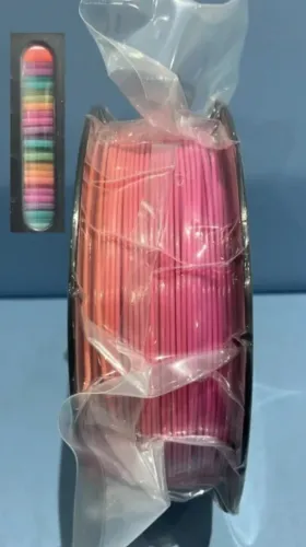 Filamento PETG Masterprint Especial Fosforescente Rainbow para Impressora 3D FDM FFF