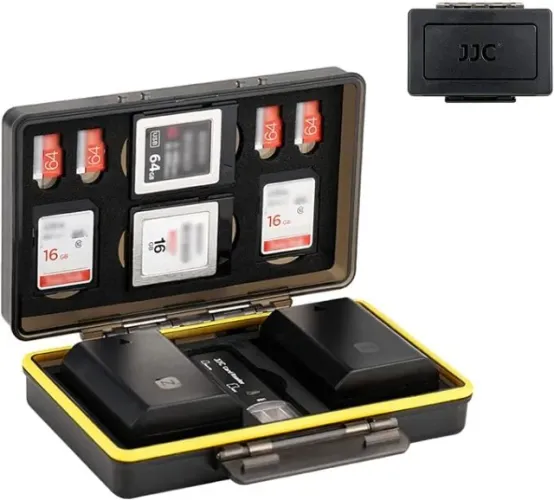 JJC Estojo para cartão de memória e baterias de câmera, SD Micro SD TF MSD XQD