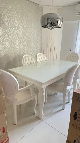 Mesa de Jantar | 6 Lugares - Madeira Maciça 