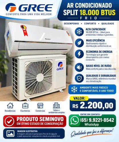 Ar condicionado 18.000 Btus