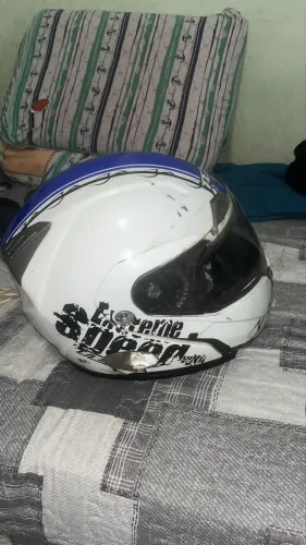 Capacete TEXX gladiator azul e branco