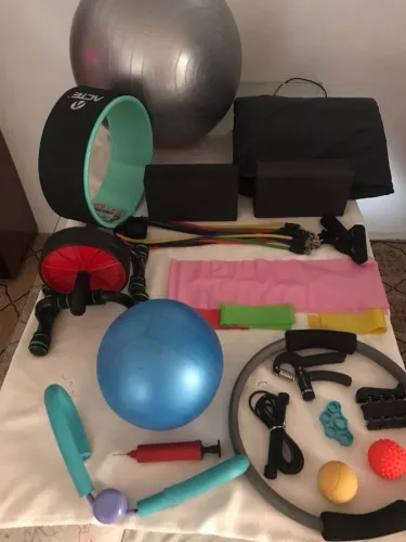 Kit Completo de Fitness e Pilates em Casa - Novo (Vários Itens)