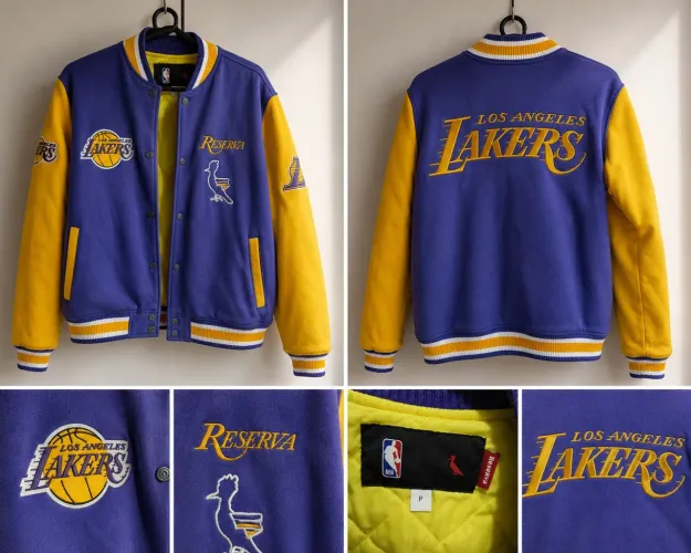 Jaqueta Varsity Reserva NBA Los Angeles Lakers Original P