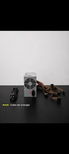 Fonte ATX 230W Bivolt Silenciosa para Pc Desktop e Escritório + Cabo de energia