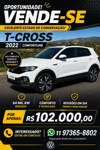Volkswagen T-Cross Comfortline 1.0 TSI Flex 5P Aut. 2022
