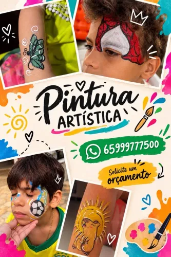 Pintura Artística Infantil para Festas e Eventos - Diversão e Magia!