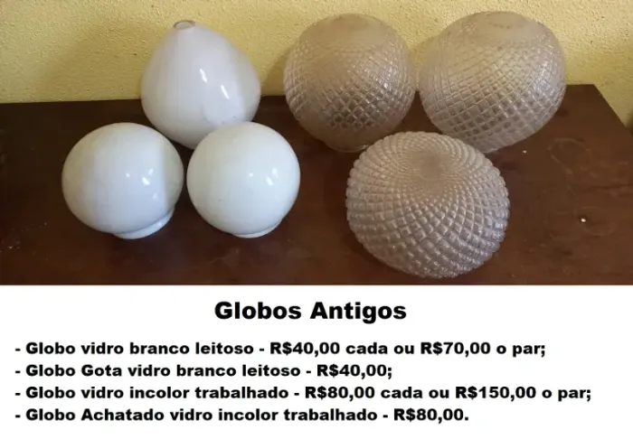 Globos Antigos de Vidro
