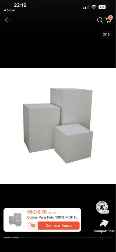 Trio de cubos 100% MDF 