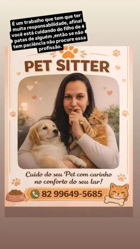 Babá de pet , cachorro , gato , coelho , aquário ...